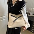 Simple Large Capacity Suede Tote Bag Elegant Vintage Retro Crossbody Backpack Pure Color Handbag Commuting Shoulder Bag Holiday. 