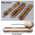【Pioneer Gong】100% Real Raccoon Fur Collar Scarf Women Men Kids Fluffy 90*20cm Natural Fur Jackets Hood Trim Strips Clothes Accessories 45cm. 