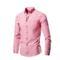 Korean Men's Autumn Luxury Clothing Fashion Cotton Soft Mens Thin Shirts Slim Fit Long Sleeve Shirt Male Lapels Wedding Dress.