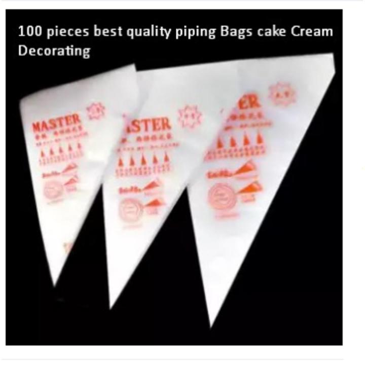 100pcs Plastic Piping Bags Cake Cream Decorating