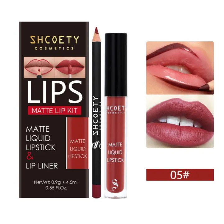 2pcs%20Matte%20Lip%20Liner%20Lip%20Glaze%20Set%20Lasting%20Color%20Lip%20Gloss%20High%20Pigment%20Lip%20Tinted%20Red%20Durable%20Non-stick%20Cup%20Lipstick%20Waterproof%20FeeoiF%20-%20Image%207