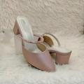 Box Balance Half Nagra Heel Shoes For Women -.