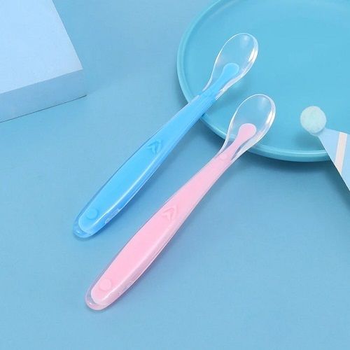 Baby Feeding Full Silicone Spoon -1 pcs (Color as Per Stock)