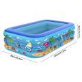 Inflatable Swimming Pool Large Family Pools 120cm Rectangle Framed Children Swimming Pool Summer Outdoor Kids Baby Bathtub Toys. 