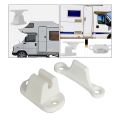 NAMUNY 2X Door Retainer Kit T Shape Door Stop Retaining Catch Latch for Rv Caravan Motorhome Boat Door Retainer Holder White. 