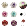 Rose Flower Pattern Portable Folding Table Hook Clasp Purse Bag Handbag Hooks Hanger Holder. 