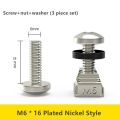 M6*16mm M6*12mm Cabinet Screws Rack Mount Cage Nuts Screw and Washers For Network Server Chassis Distribution Shelves Routers.