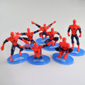 One Set 7Pcs Super Heroes Spiderman Dolls Action Figure Statue Table Cake Decor.