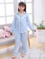 Luxurious Comfort: Kids Pure Silk Charmeuse Pajama Set for boys and girls. 