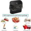 Universal Car Clamshell Trash Bin Hanging Auto Garbage Dust Case Storage Box Organizer Mini Black ABS Pressing Type Waterproof Trash Can with 20Pcs/roll Garbage Bags. 
