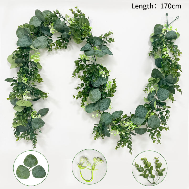 Happy%20night%201pc%20Artificial%20Eucalyptus%20Leaves%20Greenery%20Garland%20Faux%20Plant%20Spring%20Vines%20with%20White%20Flowers%20Berries%20for%20Wedding%20Home%20Party%20Deco%20-%20Image%204