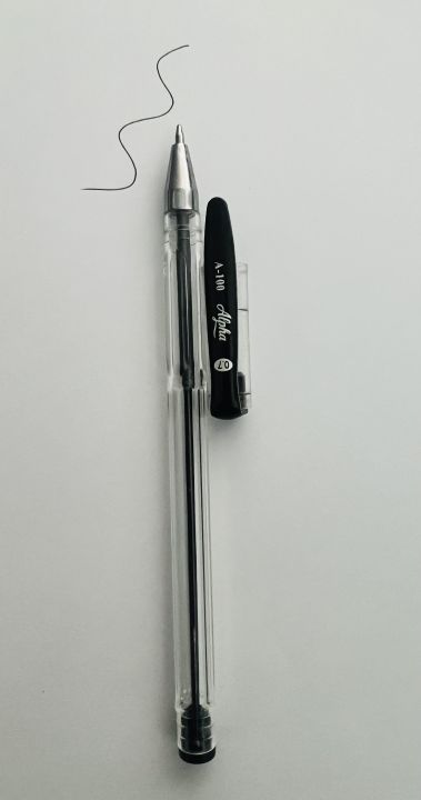 Alpha Pen 5pcs 0.7mm A-100 Alpha Finegrip Super Smooth Ballpoint Pen Black Office ...