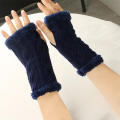 Fleece Thickened Gloves Cropped Knitted Fingerless Plush Sleeves Winter Warm Gloves Acrylic Velvet Mittens for Women Girls.