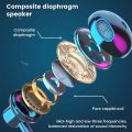 HLstar®d18 Wireless Bluetooth Earphones 5.3 Neckband Bluetooth Headphones Gaming LED Display HIFI Headset Sports TWS Earbuds With Mic TF Card With Microphones For Mobile.