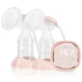 NCVI Double Electric Pumps, 3 modes & 9 levels, Protable Dual Breastfeeding Milk Pump, Night Light, Touch Screen. 