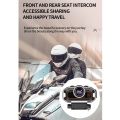 V9pro Smart Motorcycle Helmet Intercom BT5.0 Hands-free Interphone for Motorcycle Riders 300M Range Support FM Function with Microphone Multi-Protocol Support Dual Phone Connection. 