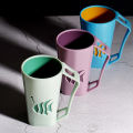 Double-layer mouthwash cup plastic simple with handle small fish wash cup household bathroom toothbrush cup. 