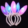 LED Headband Luminous Headdress Bunny Ears Headband Rabbit Headwear for Cosplay Girls Wedding Glow Party Hair Accessories.