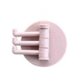 Multifunctional bathroom wall shelf free punching seamless trace rack rotating hook strong 3 branch rotating sticky hook.