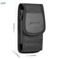 Cell Phone Nylon Protective Case Waist Bag Shockproof Outdoor Accessories Black. 