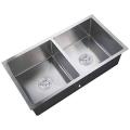 KITCHEN SINK HANDMADE DOUBLE BOWL ARINO 32"X18" PREMIUM.
