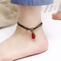 Trendy Black Rope Lucky Anklet for Girls - Anklet for Women Simple - Payel Nupur with Adjustable Bohemian Handmade Thread Knot Anklets for Girls Simple Stylish.