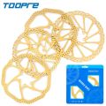 New TOOPRE Bike Brake Rotors CNC Cooling Gold Bike Disk Brake Rotor 160mm 180mm Cycling Bicycle Parts Mountain Road Bike. 