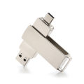 15TB Silver - OEM Metal Cut Type-C USB 3.0 Rotating Pen Drive. 