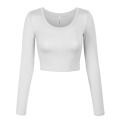 Ladies Plain Long Sleeve Crop Top - Fashionable Design. 