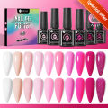 UR SUGAR Glitter Gel Nail Polish Set/Kit Purple Pink Glitter Brown Red Color Series Soak Off UV LED Nail Art Varnish Manicure. 