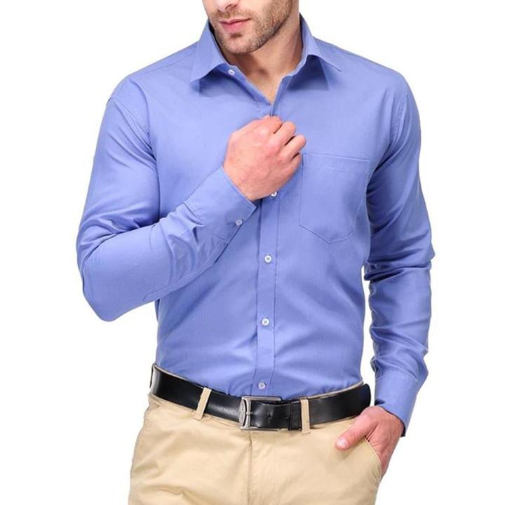 Light%20Sky%20Blue%20Cotton%20Formal%20Shirt%20For%20Men%20-%20Image%203