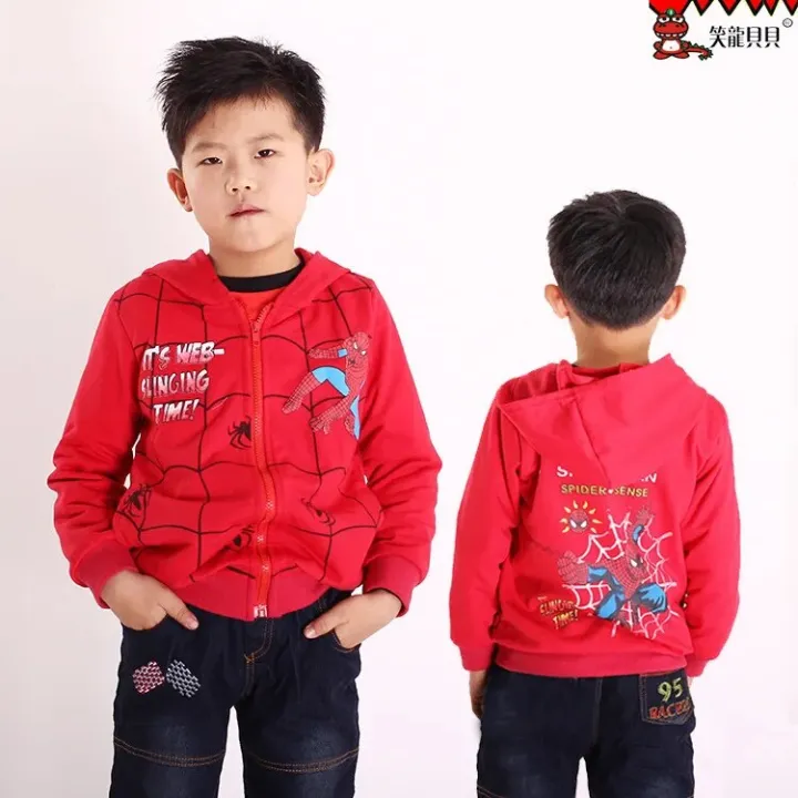 Baby%20Boy%20Clothing%20Long%20Sleeve%20Fashion%20Cartoon%20Outerwear%20Jackets%20Spiderman%20Hooded%20Jacket%20for%20Teenage%20Boys%20-%20Image%202