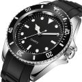 Diver Style Watch Rotating Bezel 42mm Dial Japan Movement Geneva Rubber Strap. 