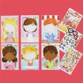 Children Kids New DIY Stickers Toys Cute Cartoon Princess Animals Dinosaur Unicorn Puzzle Sticker Games for Early Education Gift.