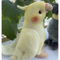 Simulation Soft Mini Size Lifelike Grey Cockatiel Plush Toys Real Life Soft Yellow Parrot Birds Stuffed Animals Toy Dolls Gifts.