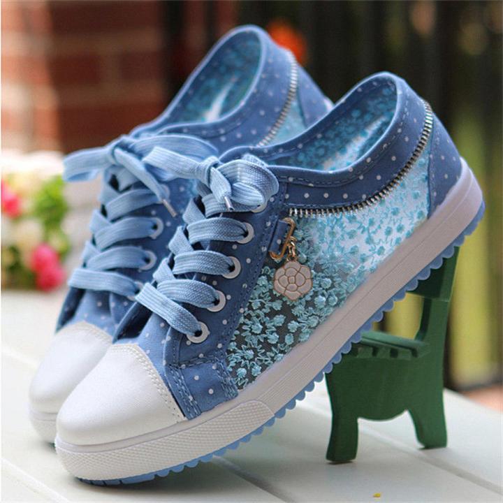 Summer Canvas Shoes Female Tennis Shoes Flat Breathable Sneakers