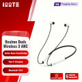 Realme Buds Wireless 3 ANC Neckband | 40 hours Playback | 45ms ultra-low latency | 30dB ANC with 360 degree Spatial Audio Effect. 