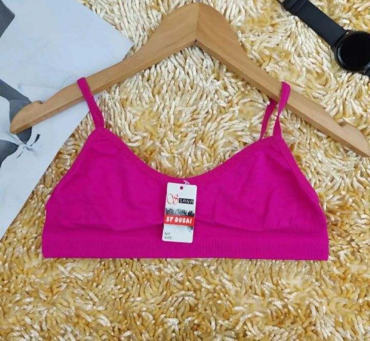 Imported Stretch Cotton Slim Strap Comfortable Tube Bra for Women - One Piece