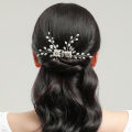 Ebay cross-border source Korean bridal handmade pearl crystal hairpin pins U-clamp wedding headwear.