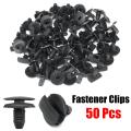 Commonly 50pcs Car Interior Push Pin Rivet Trim Clips Retainer Panel Bumper Fastener Kit. 