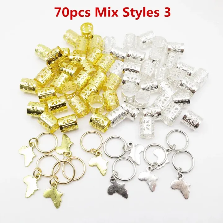 70Pcs%20Hair%20Braid%20Dreadlocks%20Beads%20Rings%20Clips%20DIY%20Braiding%20Metal%20Cuffs%20Jewelry%20Pendants%20for%20Women%20Girls%20Hair%20Accessories%20-%20Image%204