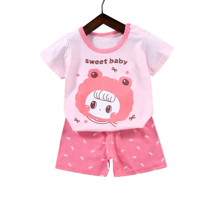Elegantstunning%20Kids%20T-shirt%20Set%20Cartoon%20Printing%20Short%20Sleeve%20Cotton%20Tops%20Shorts%20Suit%20For%201-4%20Years%20Old%20Boys%20Girls%20-%20Image%206