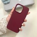 Original Dark Purple Liquid Silicone Phone Case for iPhone 15 Pro Max 14 13 12 11 Pro Max XR XS X 15ProMax Full Protective Cover. 