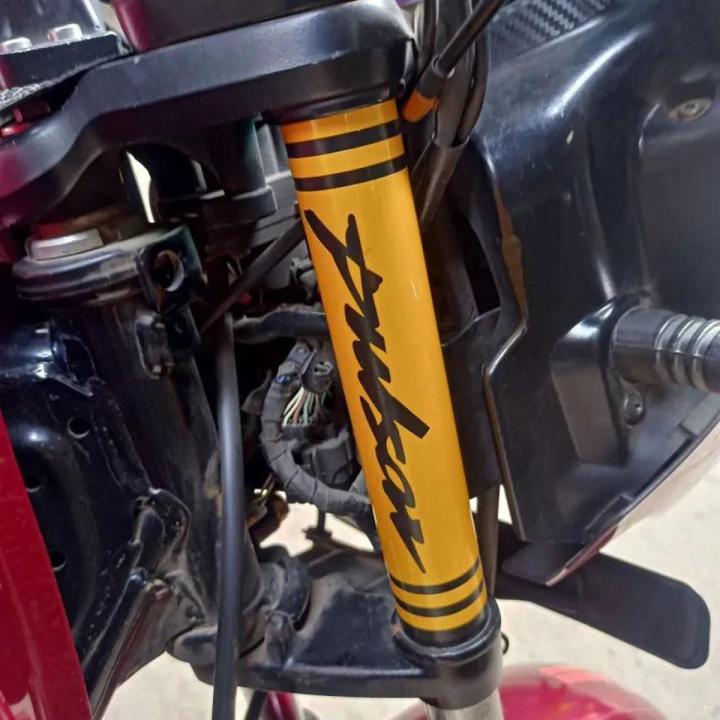 Front Suspension Fork Sticker for Pulsar motorcycle. Golden 2 Pcs