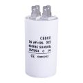 CBB60 Run Capacitor 16uF 450V AC Double Insert 50/60Hz Cylinder  White for Air Compressor Water Pump Motor. 