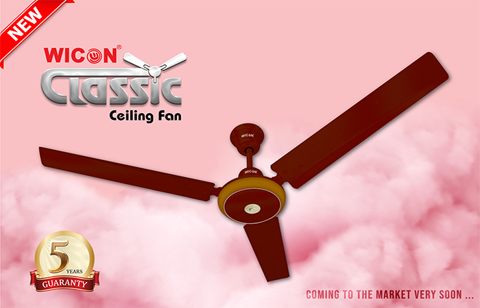 wicon Ceiling Fan 56 inch energy saving multicolor