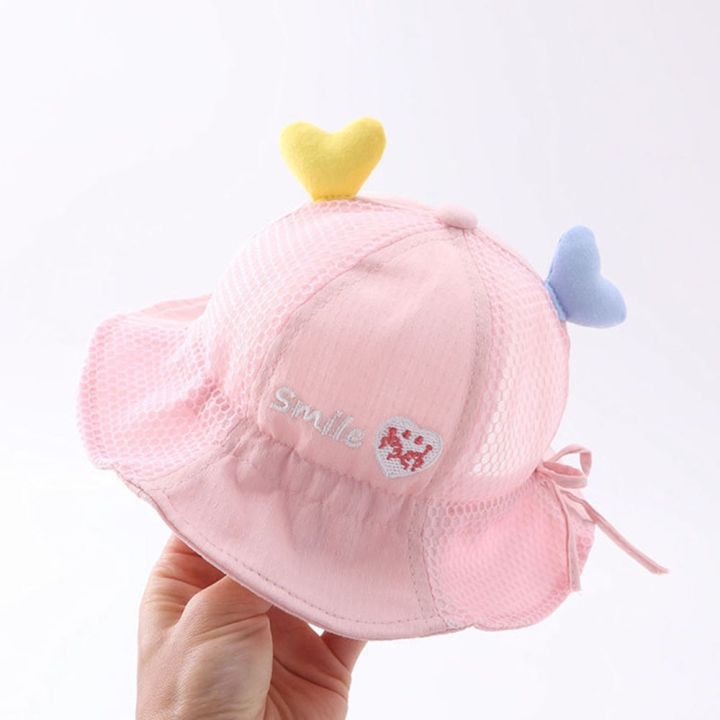 High%20Quality%20Love%20Decoration%20Baby%20Cute%20Bucket%20Hat%20Spring%20Autumn%20Thin%203-24%20Month%20Summer%20Sun%20Shading%20Cotton%20Lovely%20Adjustable%20Hats%20-%20Image%206