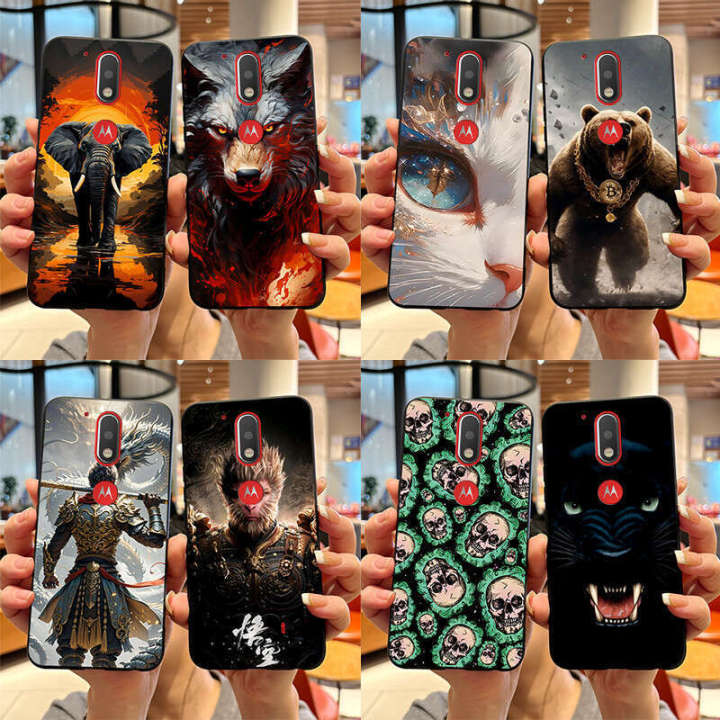 For Motorola G4 Plus Play Cover Black Myth Wukong Painted Silicone Soft Case for Moto G4Plus G4Play Phone Casing