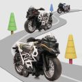 【Toy life hall】Alloy Pull Cross-country Motorcycle Simulation Model Vehicle Toy.
