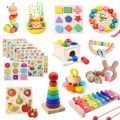 Educational Wooden Toys Montessori Baby Toys Kids 3D Wooden Puzzles Early Learning Baby Games Toys For Children 1 2 3 Years. 